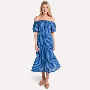 Oliphant Off the Shoulder Midi Dress, Size L